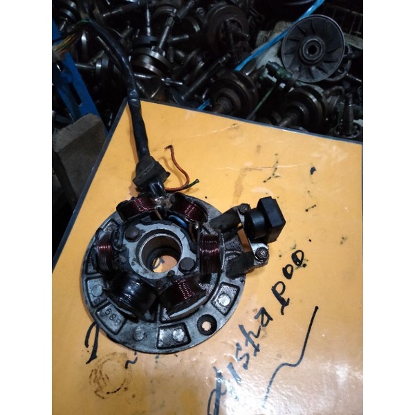 Spul pengapian dan dudukan spul magnet Honda grand engkel original copotan