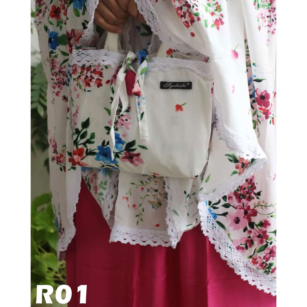 Mukena Dewasa Syahida Katun Rayon ORI Syari Cantik Adem Jumbo Mukenah Renda Traveling Bali Murah R05