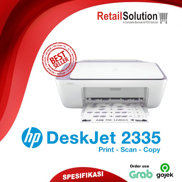 Printer HP Deskjet 2335 DJ2335 - Print Scan Copy USB Garansi Resmi HP