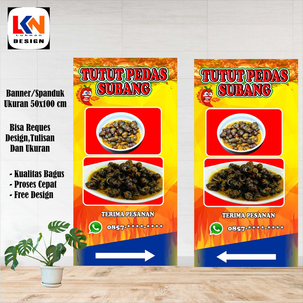banner spanduk tutut pedas