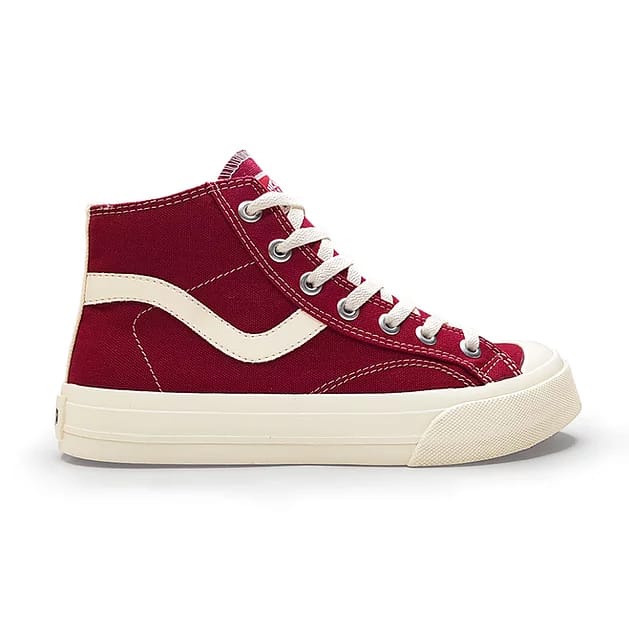 Ventela Public High Original - Sepatu Sneakers-Maroon