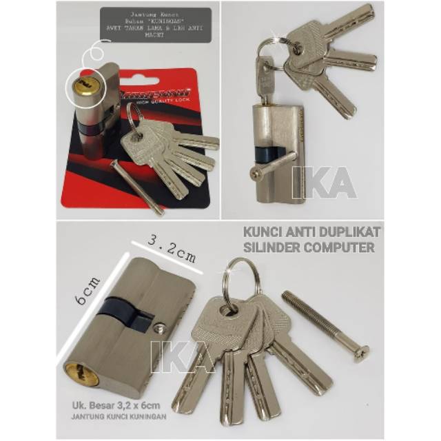 Isi silinder kunci pintu besar kecil computer  key / silinder kunci pintu aldron besar  3 4 5 pcs komputer keys