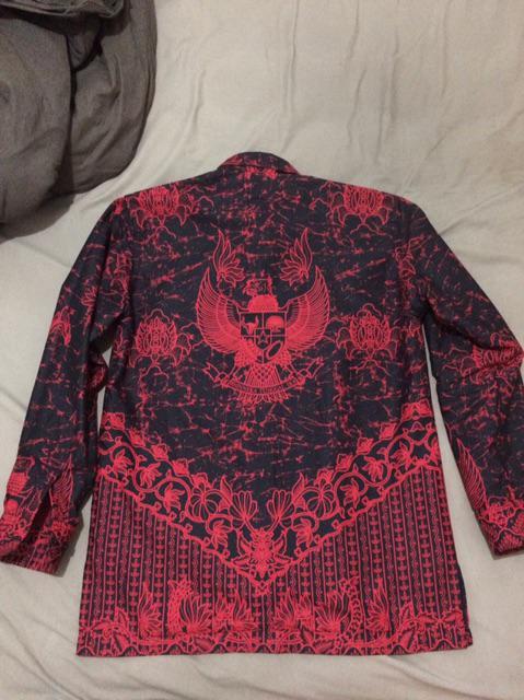 Garuda Pancasila Kemeja Batik Pria Batik Solo Kemeja Pria Lengan Panjang Batik Modern Ori By Dillan