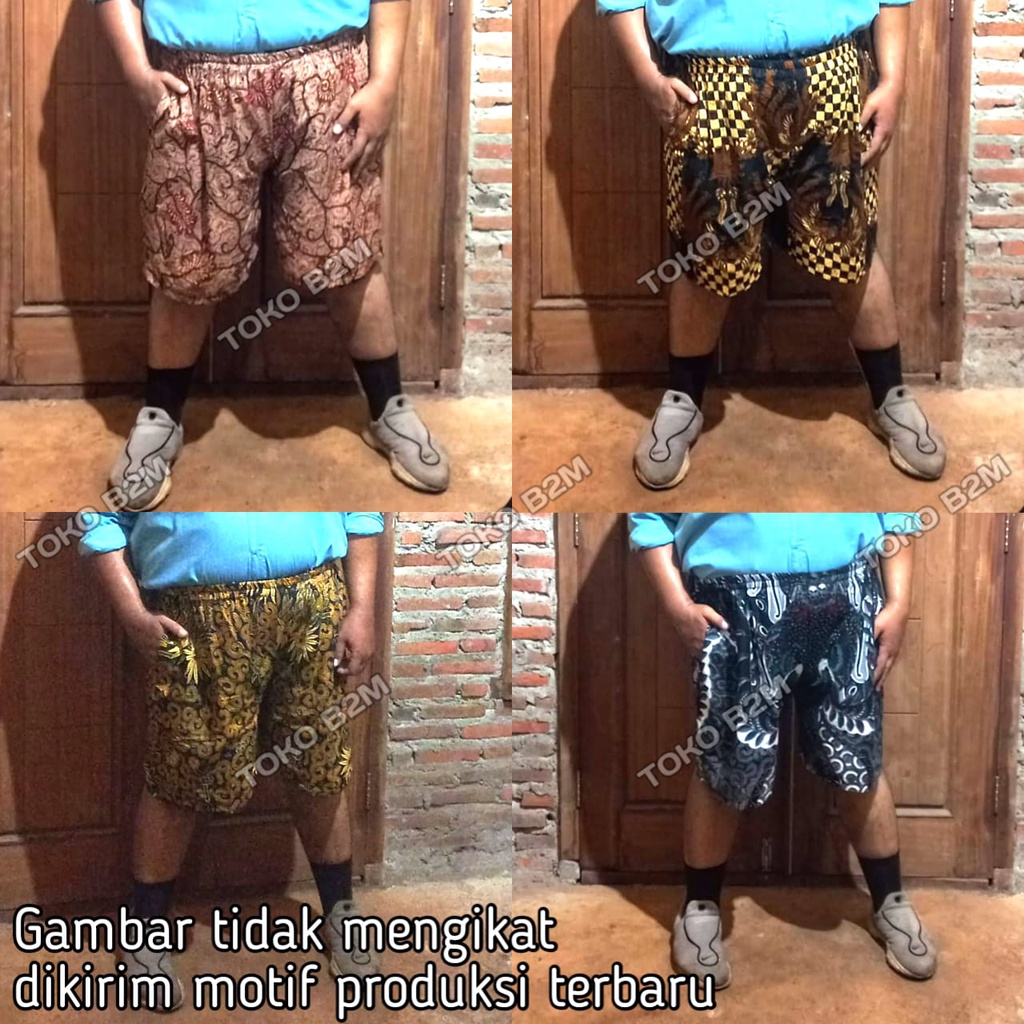 Celana pendek jumbo Over size batik pant XXXXL bb lebih 100 kg Celana Batik B2M