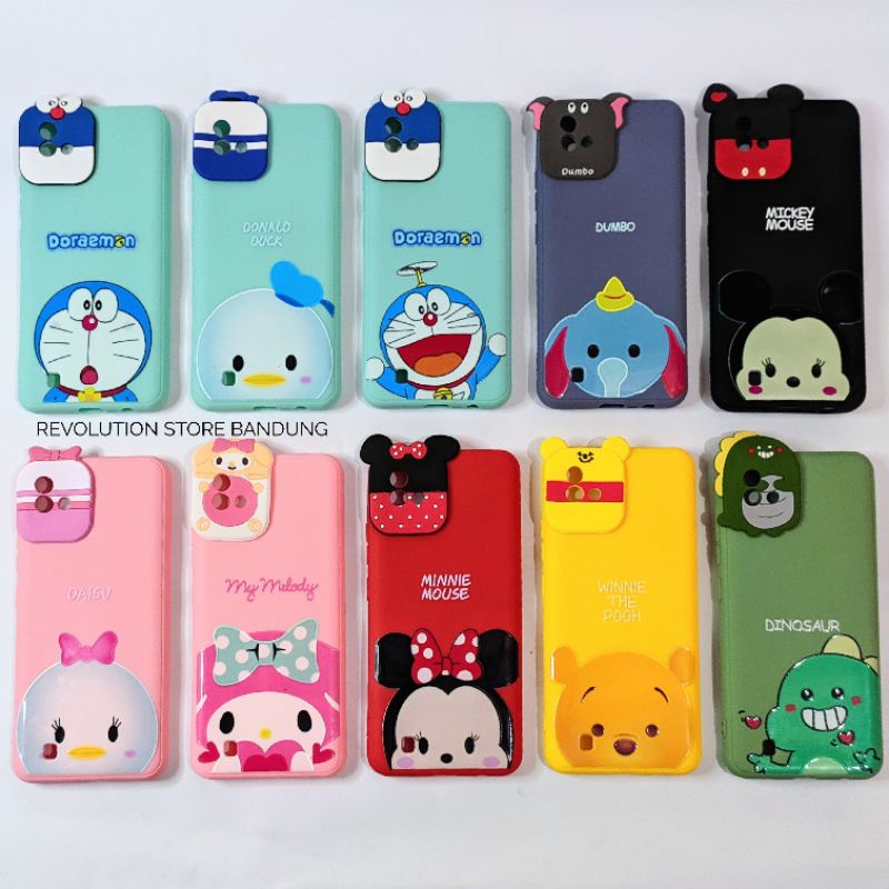 Silikon Hp Realme C20 Karakter Doraemon Hello Kitty Melody Mickey Minnie Mouse Diasi Donald Duck Dum