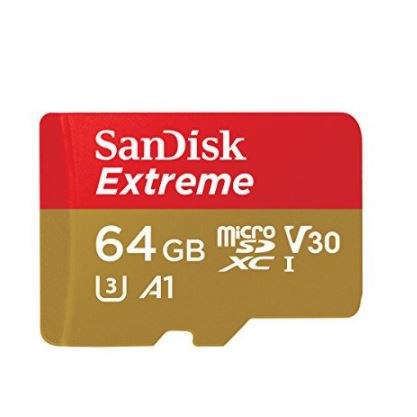 SANDISK EXTREME MICROSDXC A1 64GB CL10 100Mbps/V30/4K Action Cam