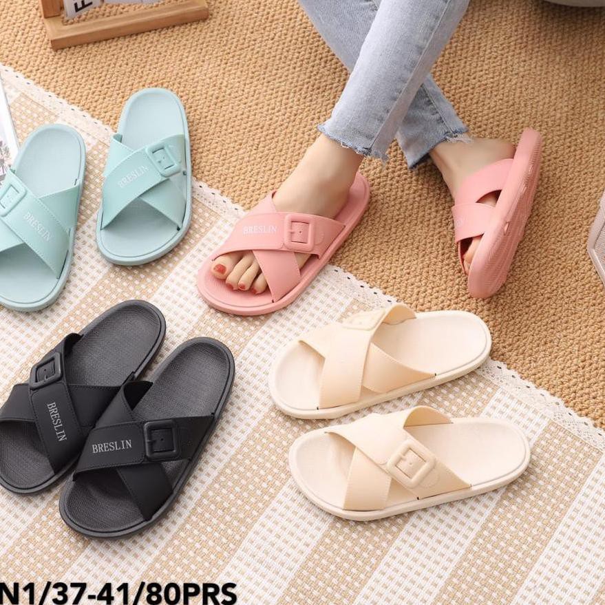 (Dijual) Sandal Selop Silang Kotak Jelly Breslin Winola Collection 2021-N1 .,.,.,..,
