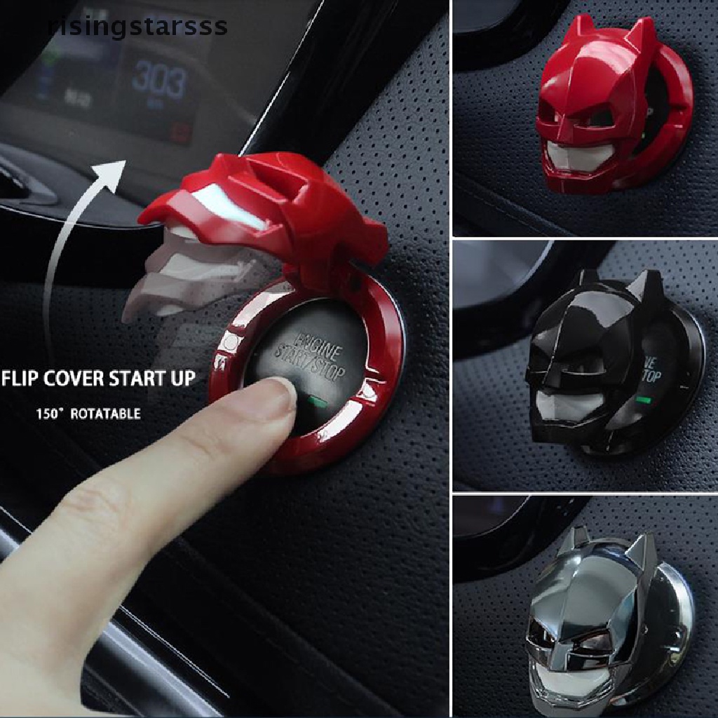 Rsid Span-new Stiker Cover Tombol Start Stop Engine Mobil Motif Batman