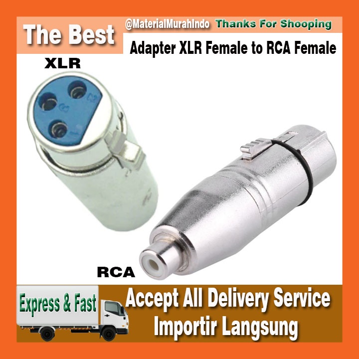 Converter XLR Female to RCA Female