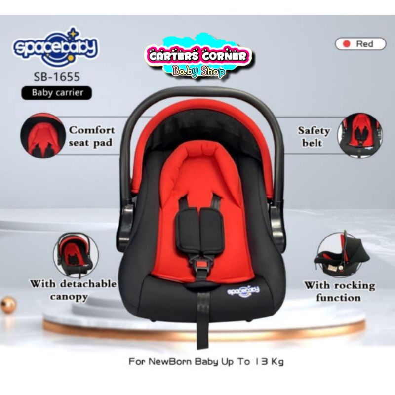 CARSEAT BAYI SPACE BABY DUDUKAN KURSI MOBIL BAYI ANAK PENGAMAN PORTABLE SB 1115/SB1655