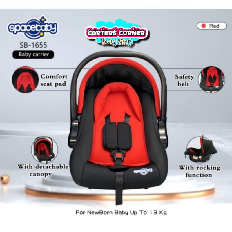 CARSEAT BAYI SPACE BABY DUDUKAN KURSI MOBIL BAYI ANAK PENGAMAN PORTABLE CAR SEAT SPACE BABY PC 2115 (HADAP 360 DERAJAT)  / CARRIER SB 1655 / DRIVER / ESTEEM