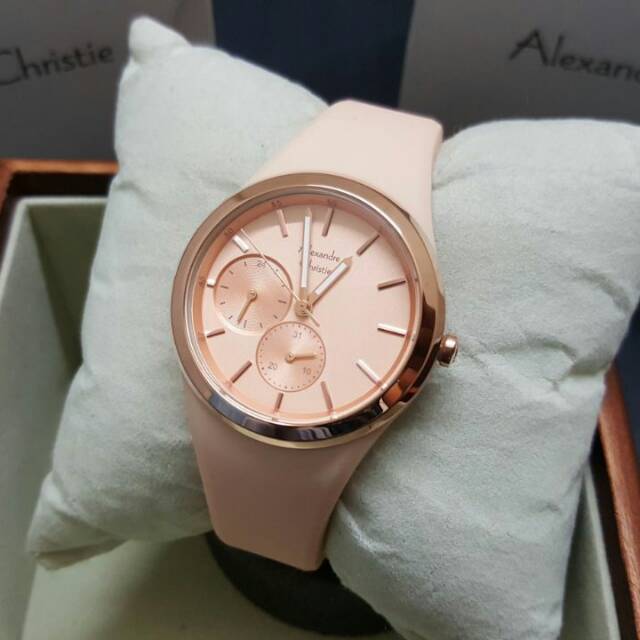 Jam Tangan Alexandre christie ac2663 ladies pink