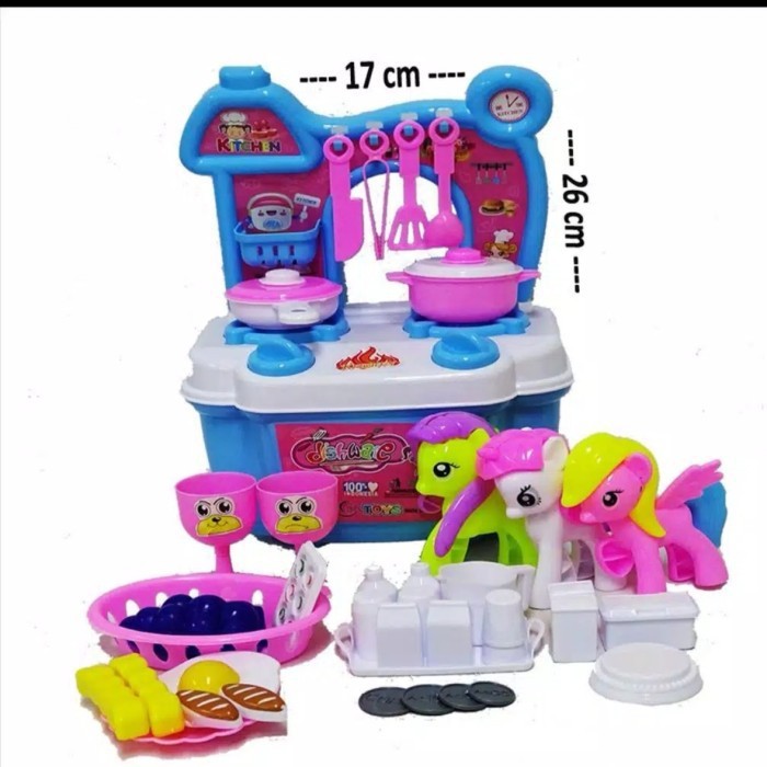 MAINAN KITCHEN SET FK 104 + KUDA PONI MAINAN DAPUR SET MAINAN MASAK MASAKAN