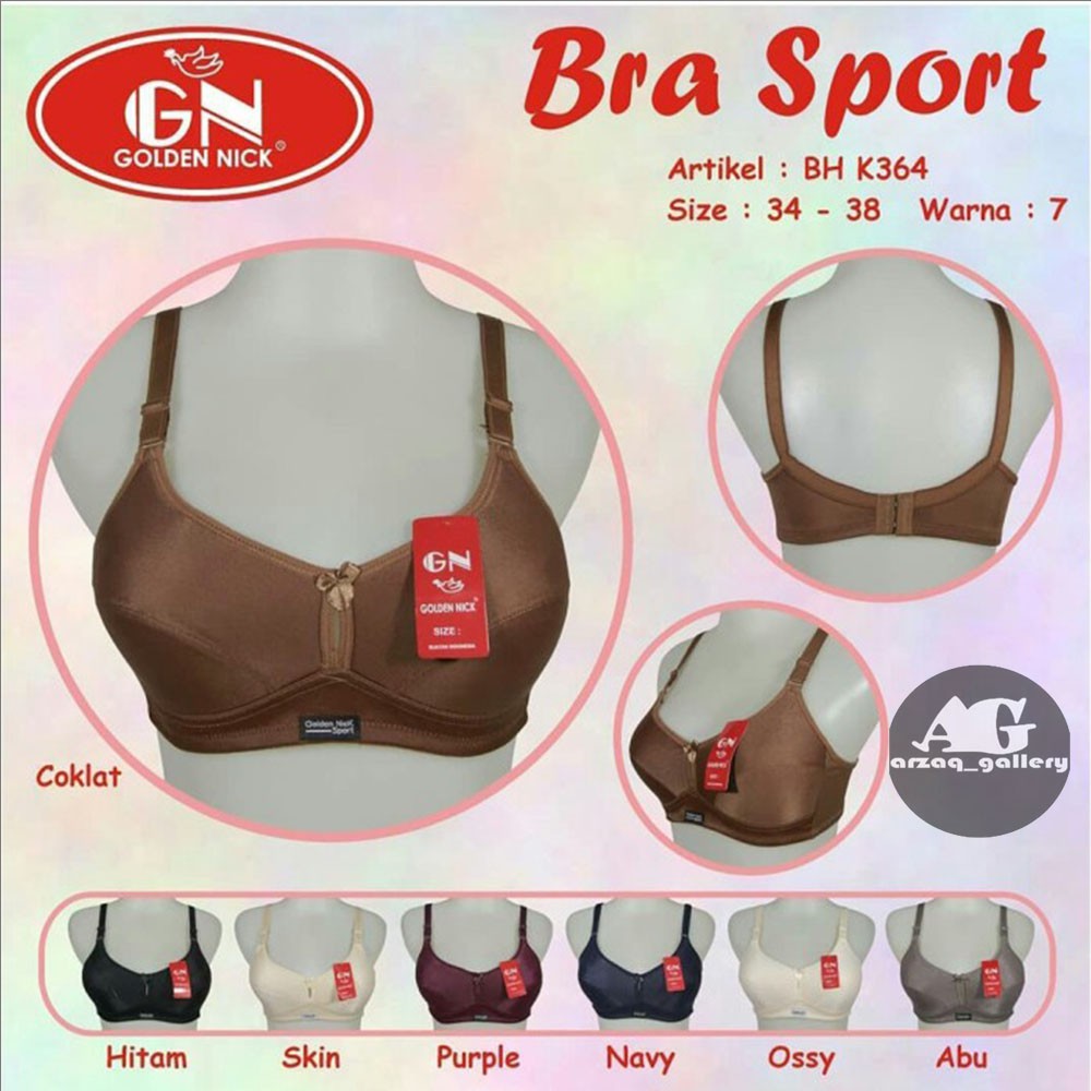 BH GOLDEN NICK K364 | BH busa tipis tanpa kawat kancing dua | Bra Wanita | Bh | Pakaian Dalam Wanita