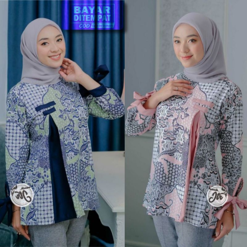 BAJU BATIK WANITA MODERN MONALISA GENES M,L,XL.XXL asli PEKALONGAN