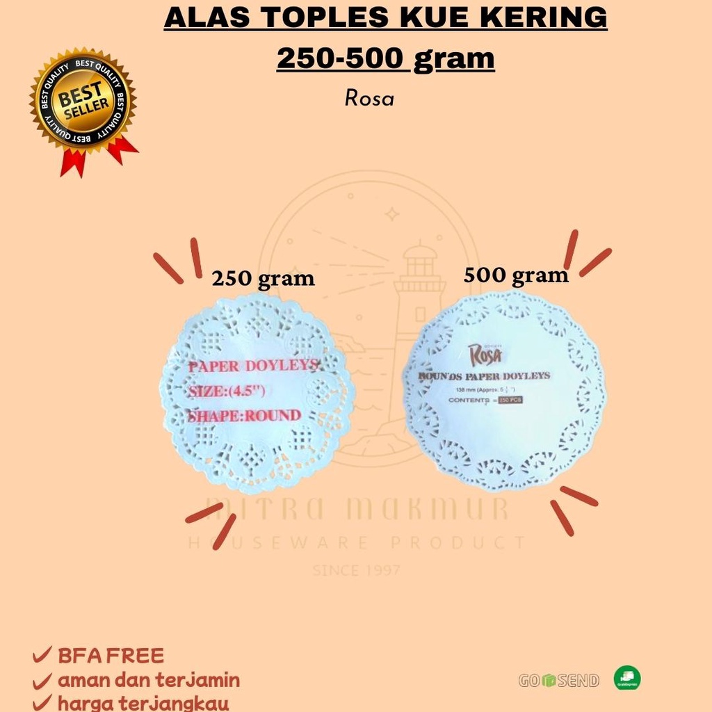 Alas Toples Kue Kering 1/2 - 1/4 Kg @ 12 PC
