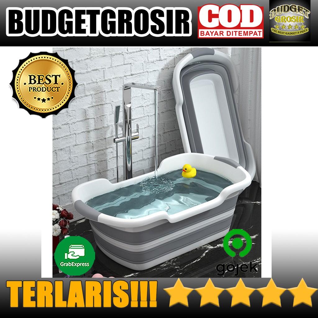 Bak Mandi Lipat Foldable  Bathtub 60 x 40CM - ZD009 - Gray--BATHE