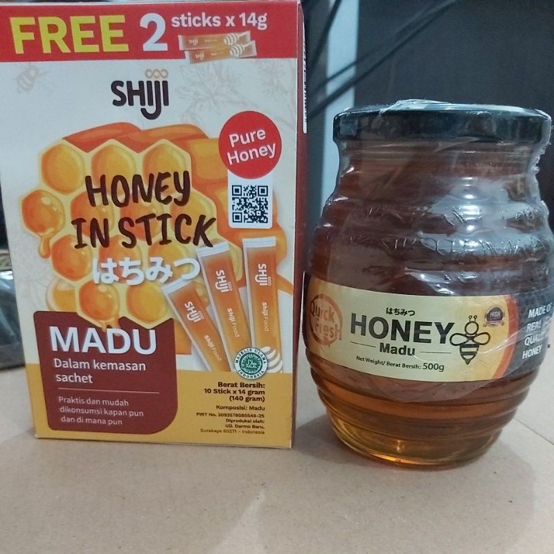 

Honey madu gelas 500gr/honey in stick 140gr