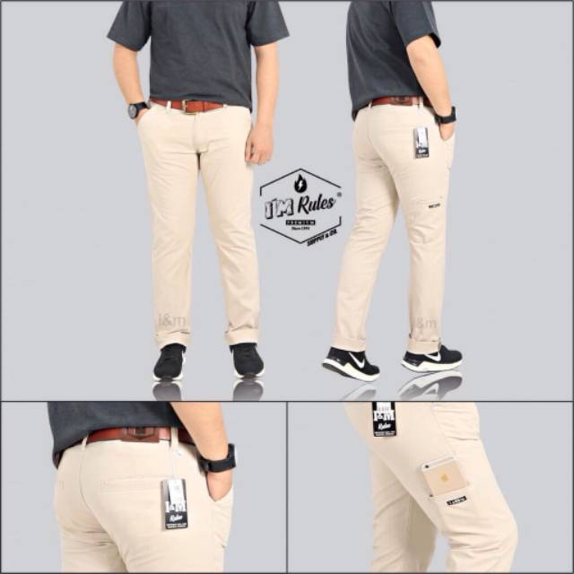 Celana chino pocket celana panjang pria