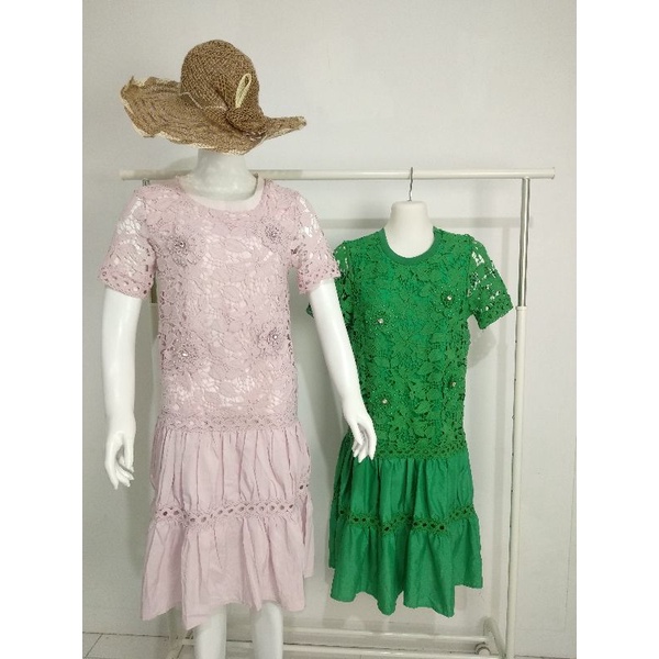 Dress Kombinasi Brokat Bangkok