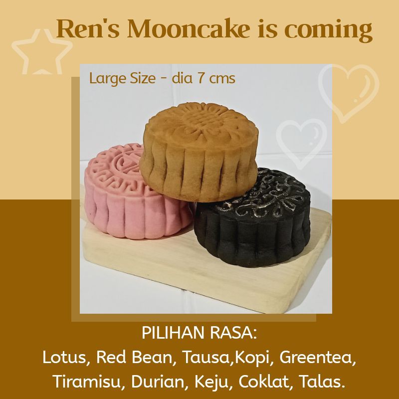 

Mooncake diameter 7 cm box isi 3 | Ren's Mooncake
