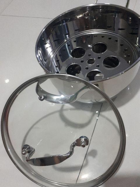 Panci Kukus Stainless Double Bottom Fenvo Steamer 24cm 00313.00019