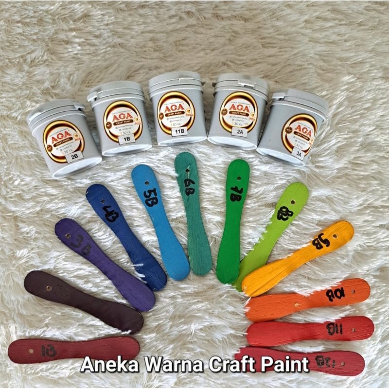 

Craft Paint AGA/Cat Anti Toksin utk Kayu/Ukiran/Kerajinan/Sepatu & Tas Kanvas