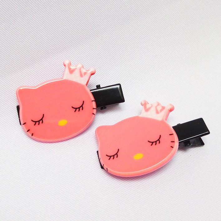 PGS-033 CAT QUEEN ISI 2 Jepit Rambut Karakter Kucing Mahkota
