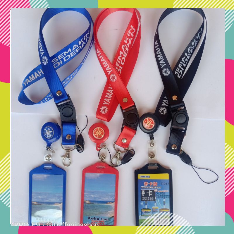 

Yamaha lanyard Tali Gantungan ID Card-Holder Name Tag Tempat tanda Pengenal Logo Perusahaan