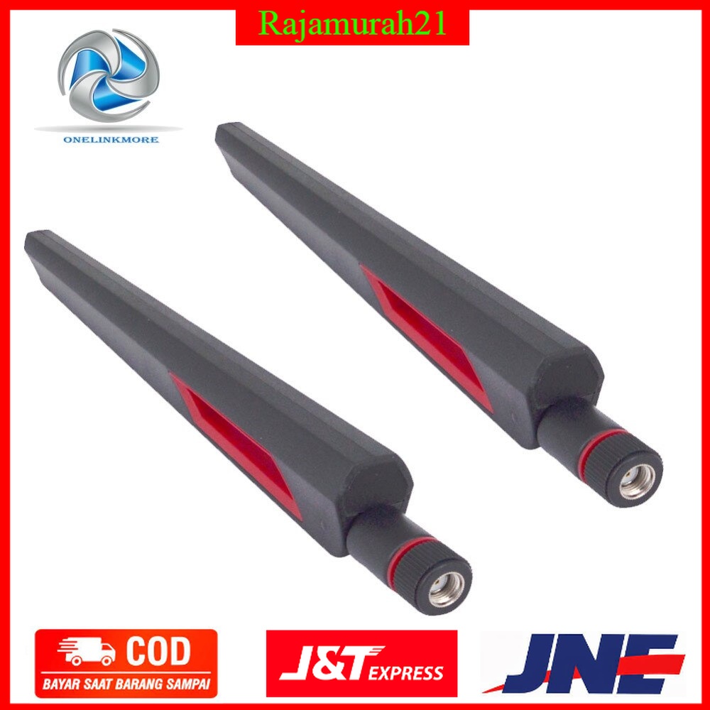Onelinkmore Antena Router WiFi Amplifier Dual Band Wireless Network 2.4GHz 5GHz 10dbi - Black - 7RWA06BK