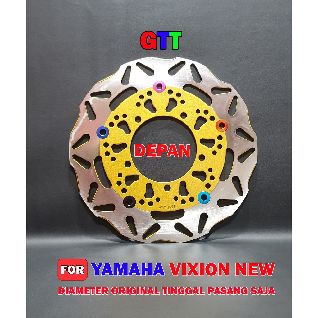 PIRINGAN CAKRAM DEPAN SAJA DIAMETER ORI YAMAHA VIXION OLD & NEW LUBANG BAUT DISC 5.