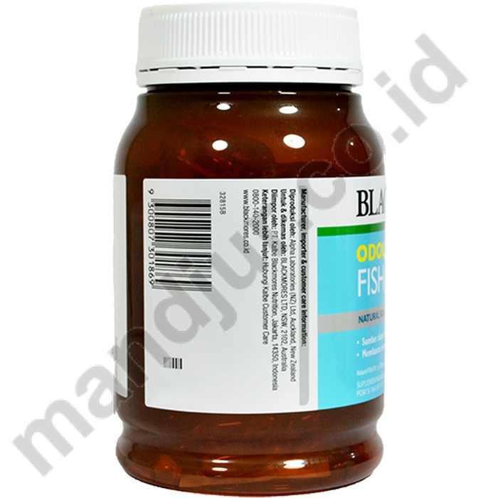TERMURAH - Blackmores Odourless Fish Oil 1000 mg - Isi 400 Kapsul Lunak