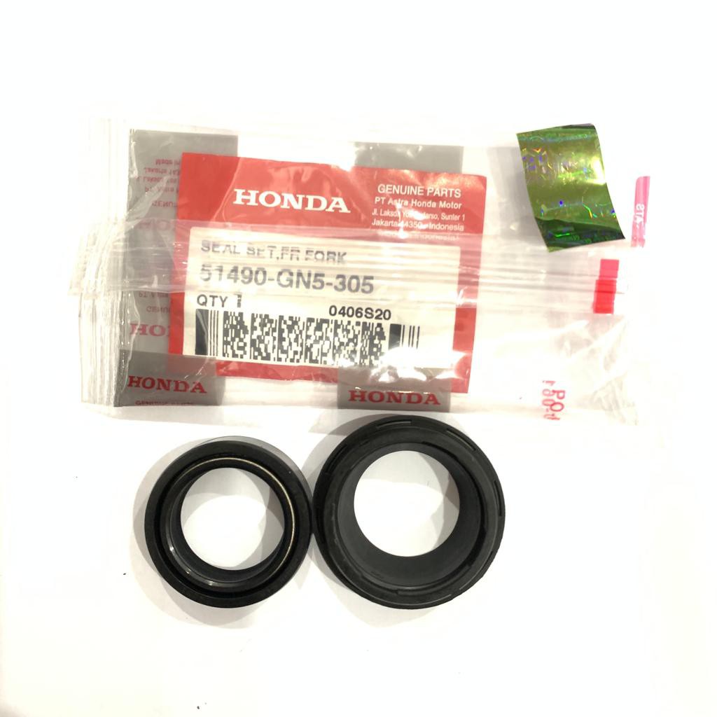 SIL SEAL SHOCK SOK DEPAN BEAT VARIO SPACY SCOOPY 51490-GN5 SET TUTUP