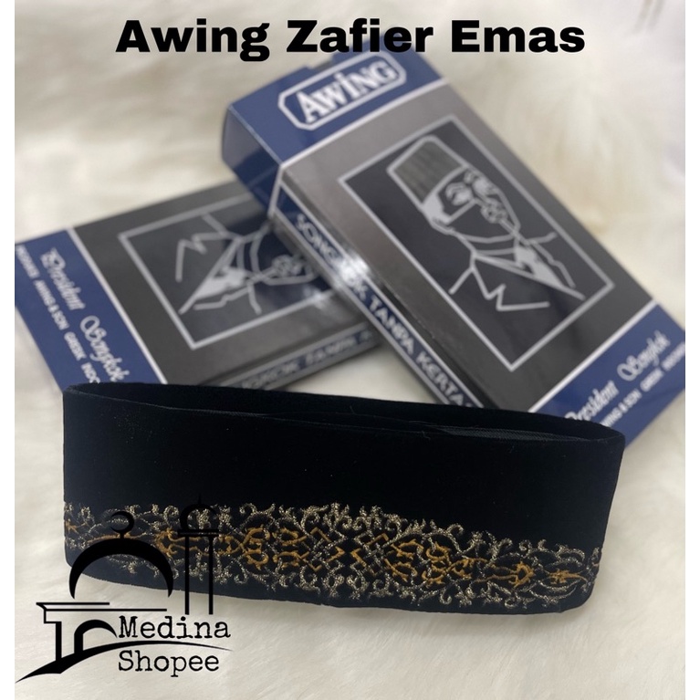 Songkok / peci AWING zafier emas ORIGINAL 100%...