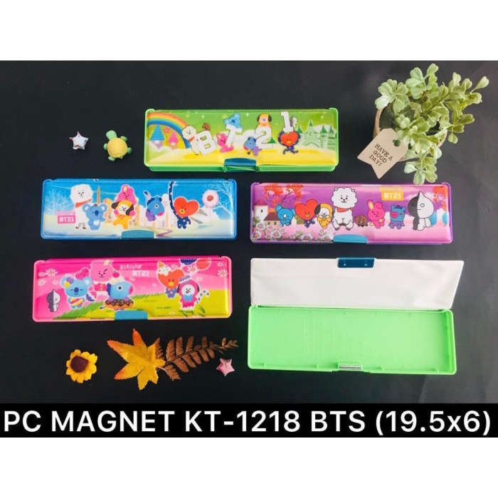 

Buruan Kotak Pensil Magnet 2 Sisi Kecil Karakter Kartun Bts / Bt21. Murah Murah