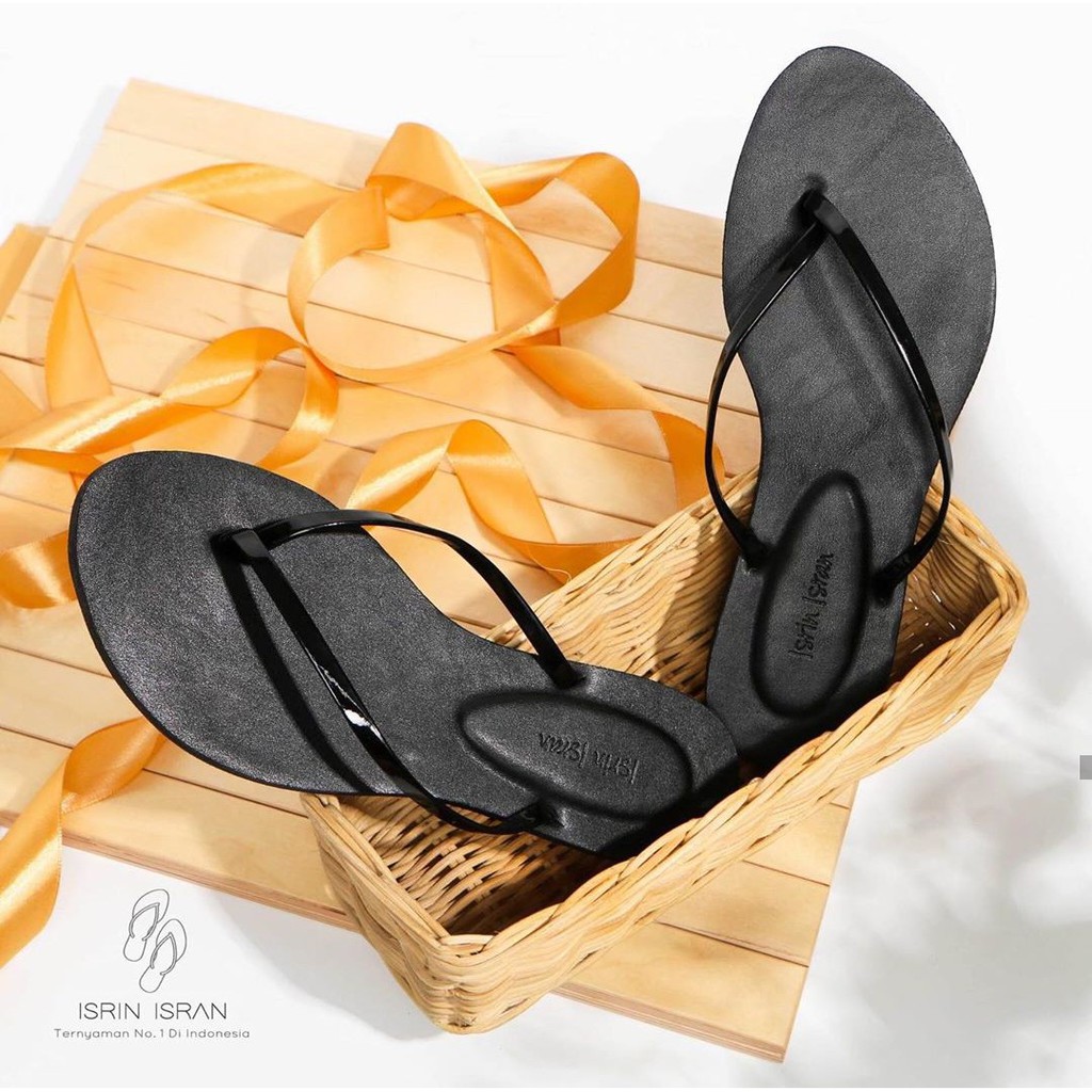 Sendal Wanita Teplek Isrin Isran Jepit HITAM Anti Slip Sendal Wanita Teplek Isrin Isran Jepit HITAM Anti Slip