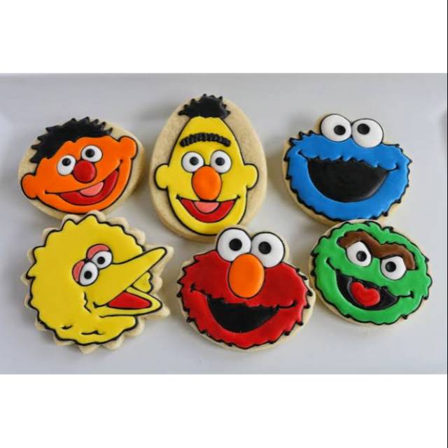

IHANALICIOUS Butter Cookies Tema Sesame Street (kukis hias karakter)
