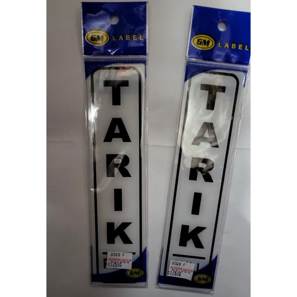

Label acrylic ( TARIK ) 5 x 20 )