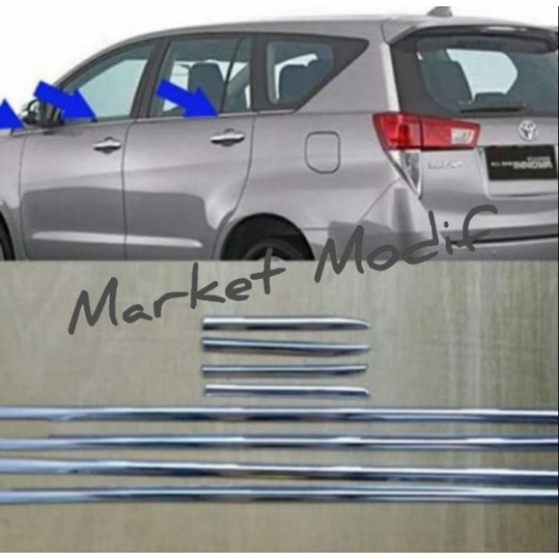 List Lis Chrome Kaca Samping Innova Reborn 2016-2020