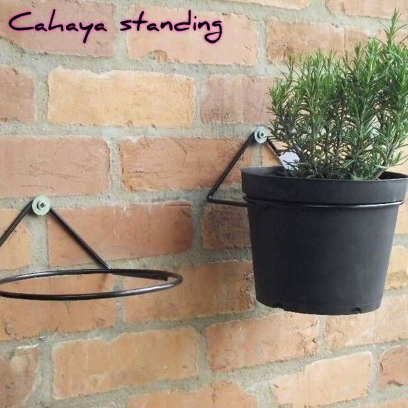 Jual standing Pot bunga minimalis model tempel 1 lobang pot | Shopee