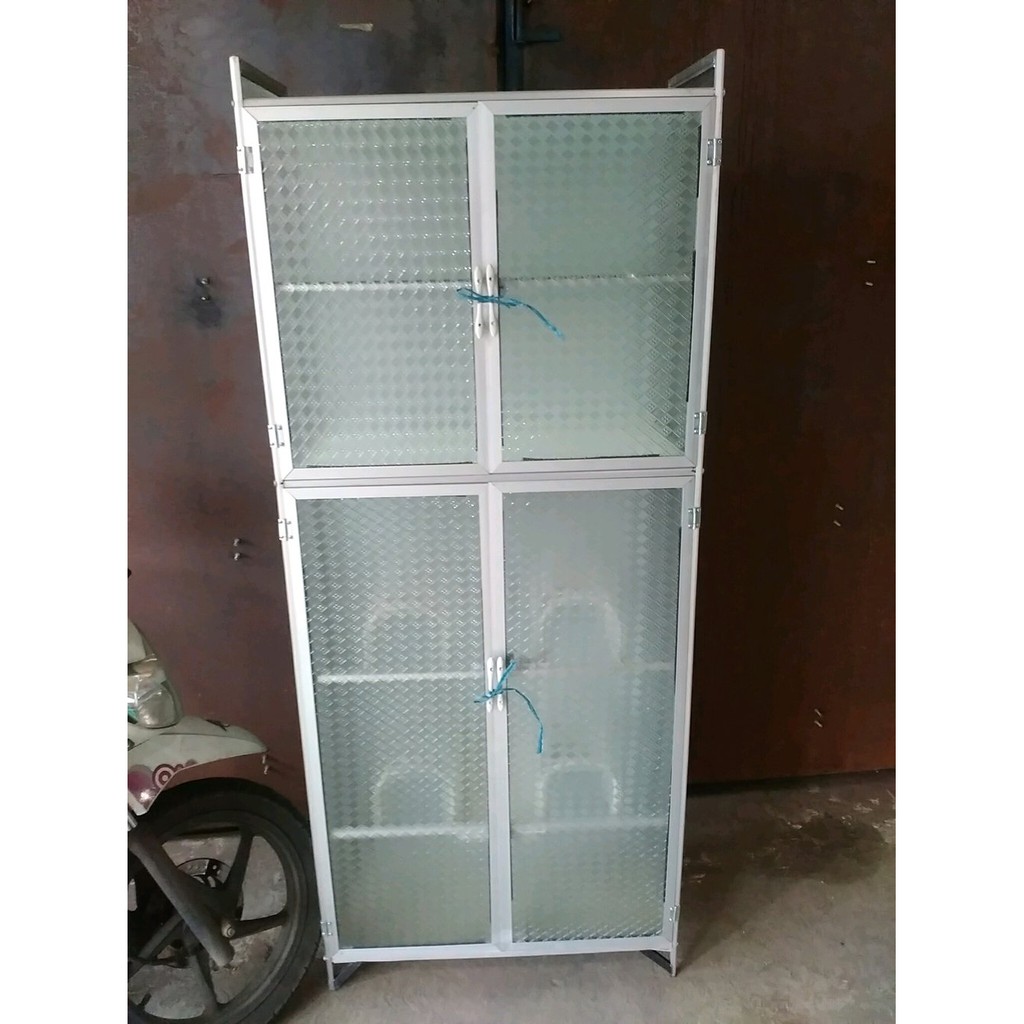 Lemari Rak Piring Aluminium Model Fullbox 2 Pintu Bandung Only