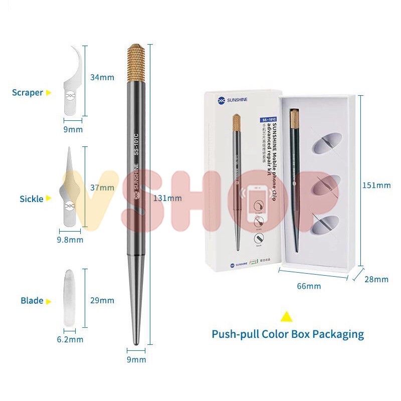 PISAU IC SET SUNSHINE SS-101C - MOBILE PHONE CHIP ADVANCED REPAIR KIT