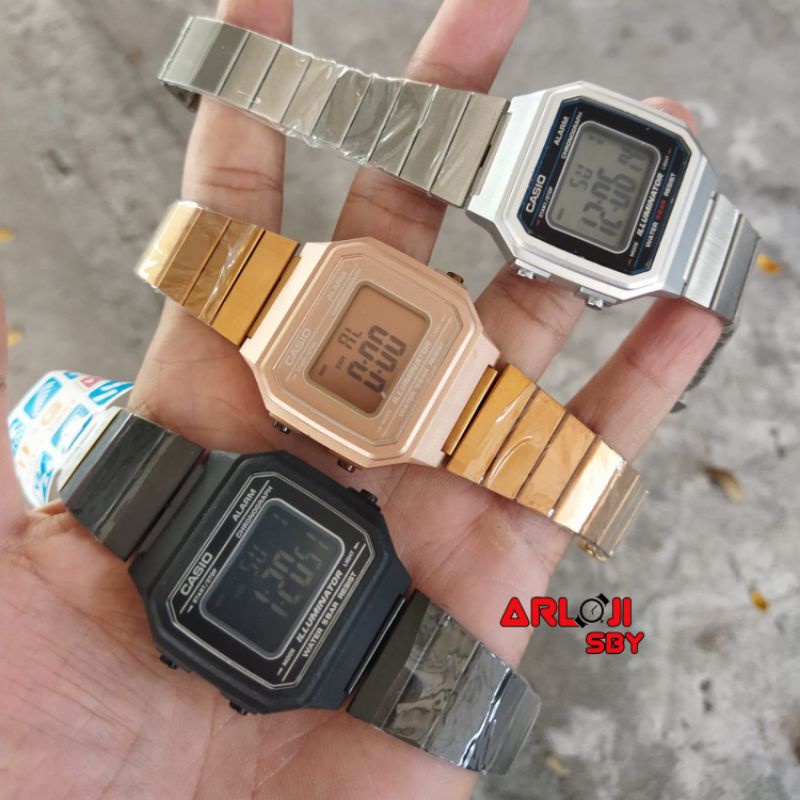 JAM TANGAN CASIO DIGITAL RANTAI B-650 STAINLESS JAM TANGAN PRIA WANITA CEWEK