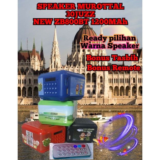 SPEAKER MUROTTQL 30JUZZ, SPEAKER ALQURAN NEW ZB800BT 1200MAh BONUS REMOTE