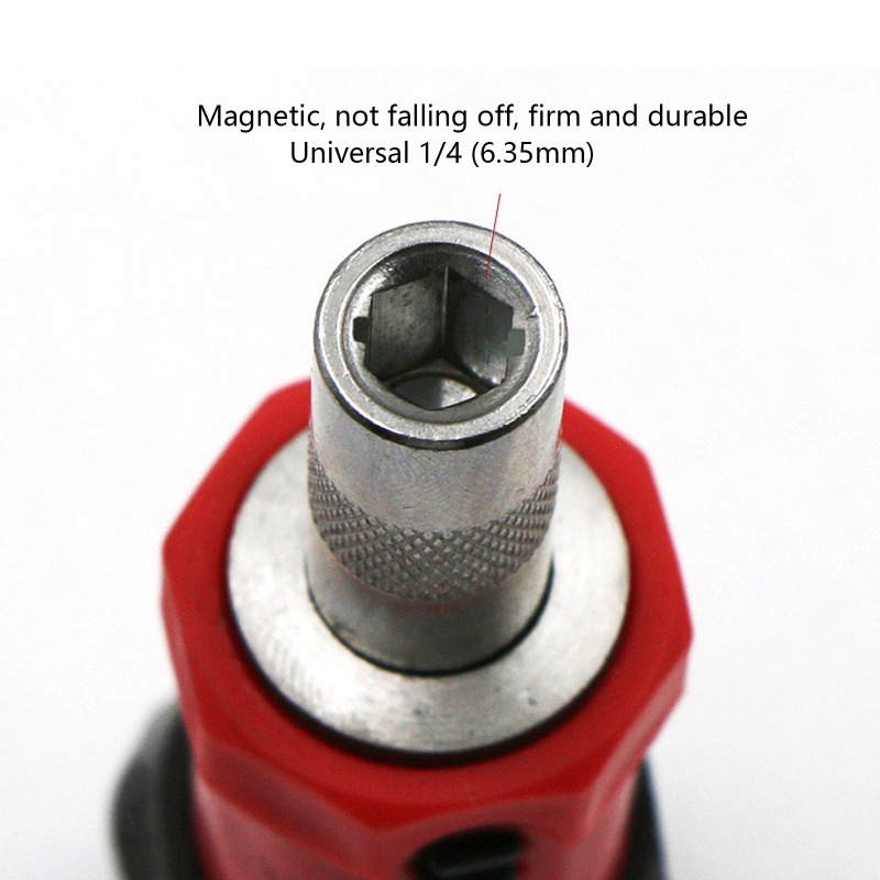 Kiss Obeng Ratchet Magnetik Mini Bahan Carbon Steel Ukuran 6.35mm / 1 / 4 &quot;180&quot;° Lampu Sorot Rotasi Untuk Industri