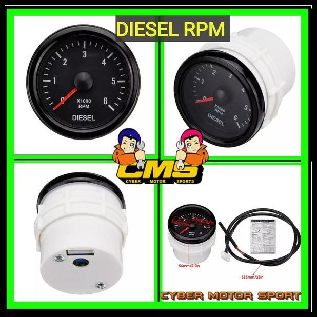 Tachometer RPM diesel. indikator putaran mesin diesel universal.