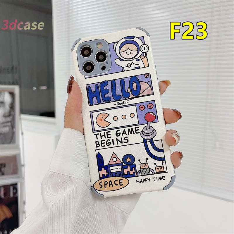 VIVO Y53 Y51 2020 Y20 Y12S Y20S Y20i Y31 2021 Y12 Y12A Y20A Y20G Y30G Y12G Y30 Y51S Y53S Y91C Y91 Y17 Y93 Y50 Y51A Y30i Y12i Y11S Y15 Y95 Y11 Y90 Y91i U10 Y70 Y1S Pretty Astronaut Lamb Skin Leather Soft Casing Cover
