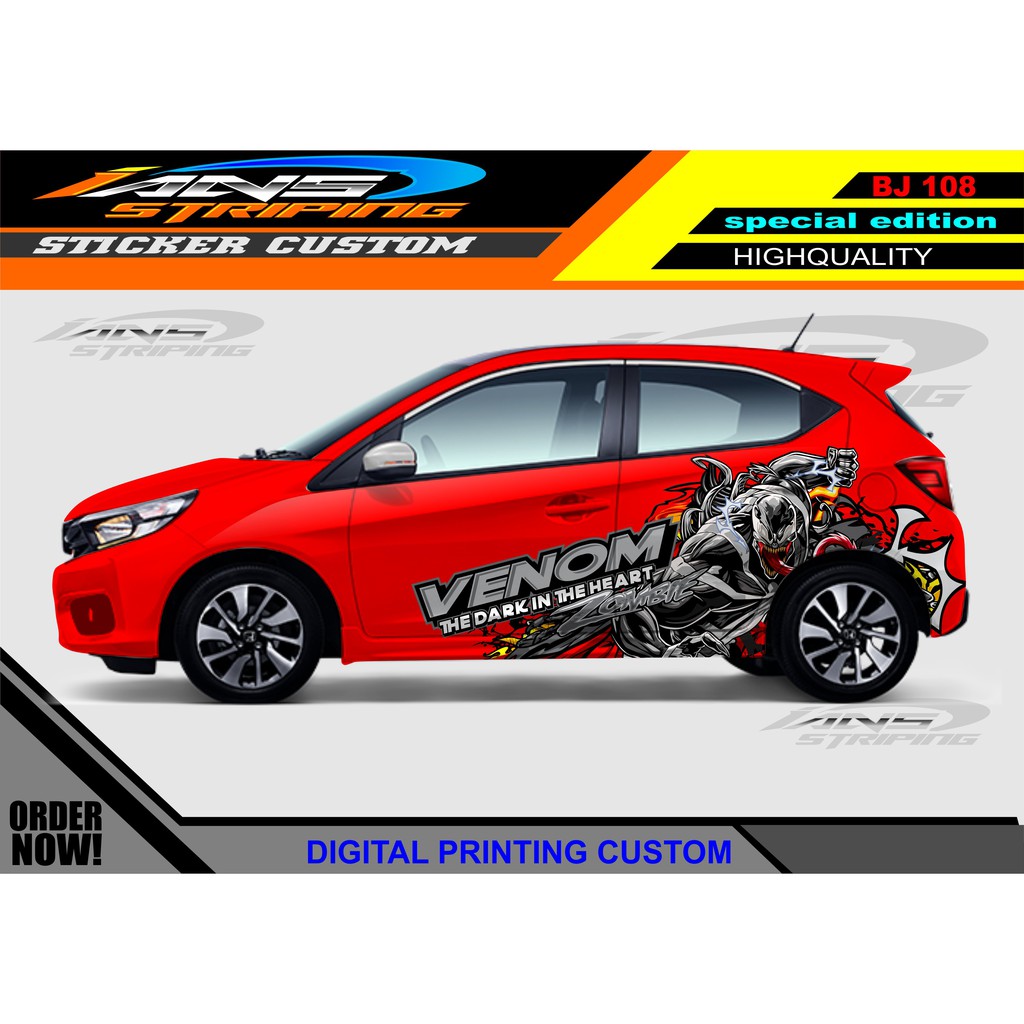 STICKER MOBIL BRIO, JAZZ / STICKER MOBIL /DECAL STICKER MOBIL / STIKER JAZZ, AGYA, AYLA