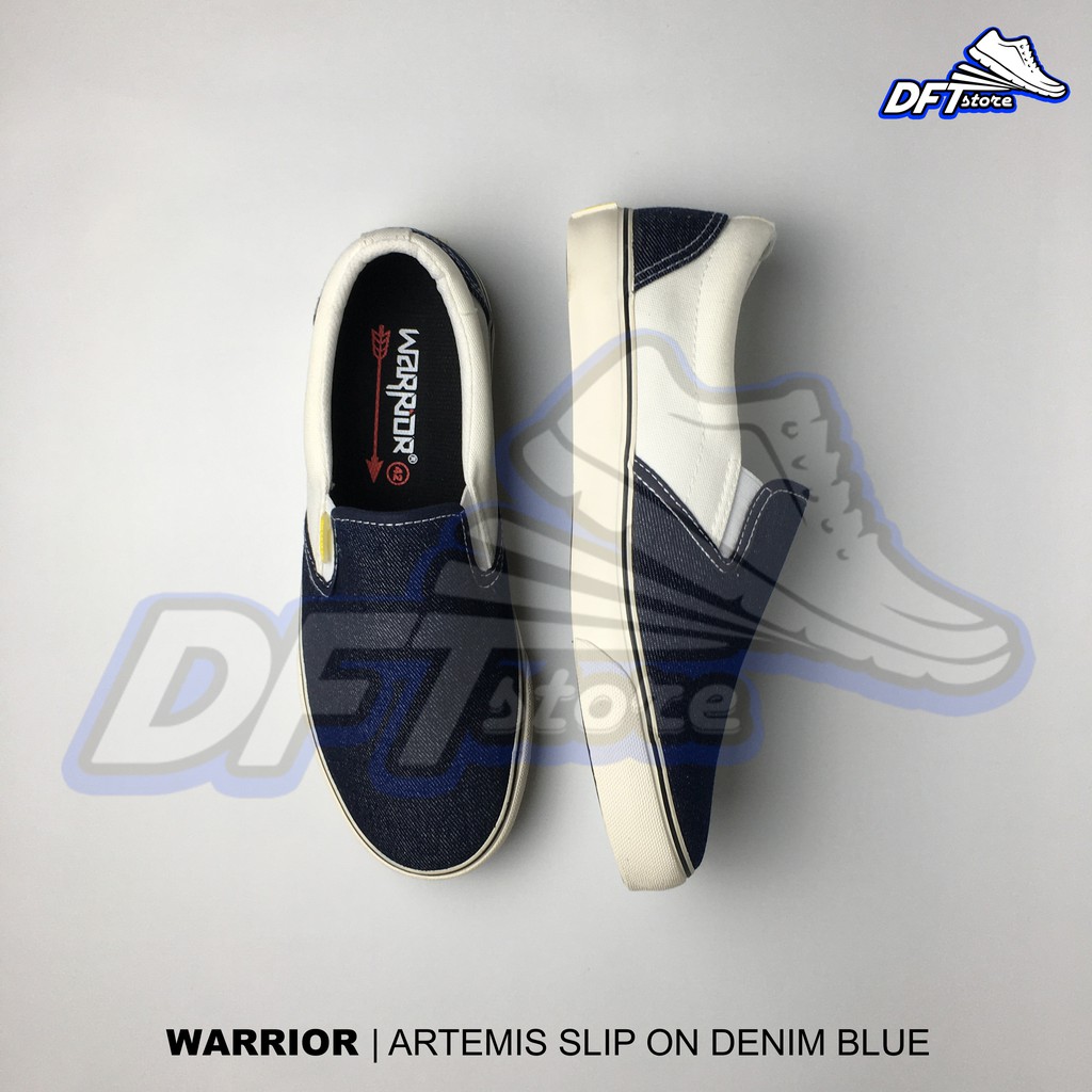 SEPATU WARRIOR ARTEMIS SLIP ON DENIM BLUE