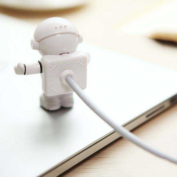 Lampu Astronot USB Flexible Baca Unik Penerangan Keyboard Laptop Spaceman Astronaut